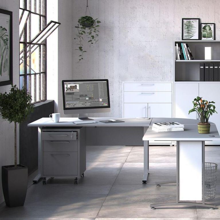 Prima White 2 Door 2 Drawer Filing Cabinet