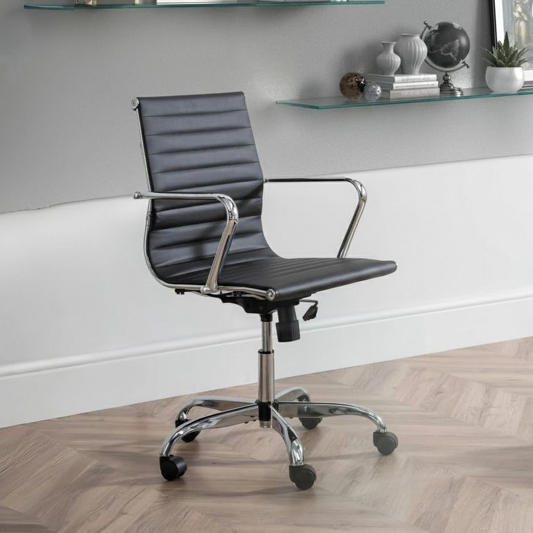 Gio Office Chair - Black Faux Leather