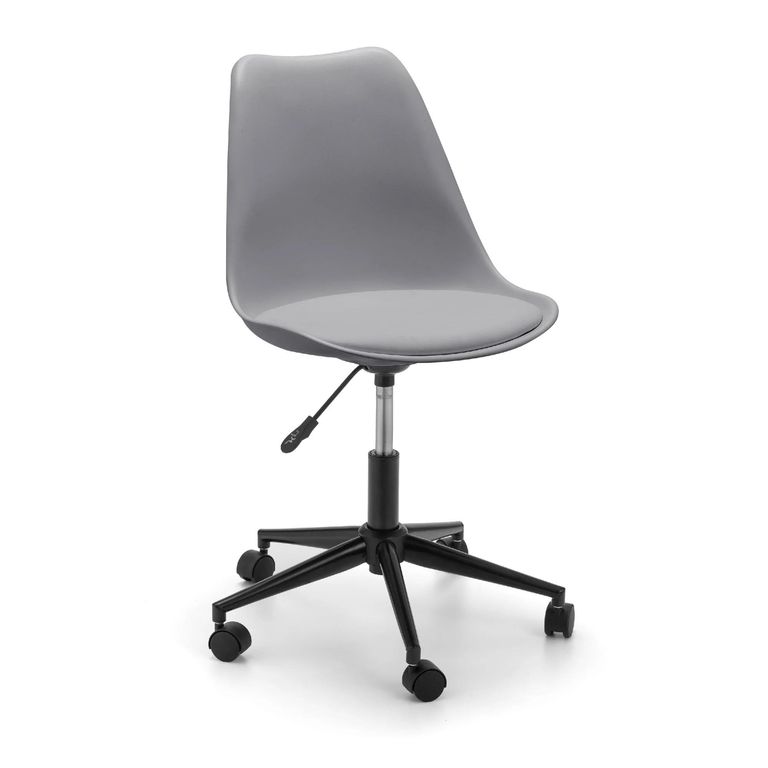 Erika Office Chair - Grey Faux Leather