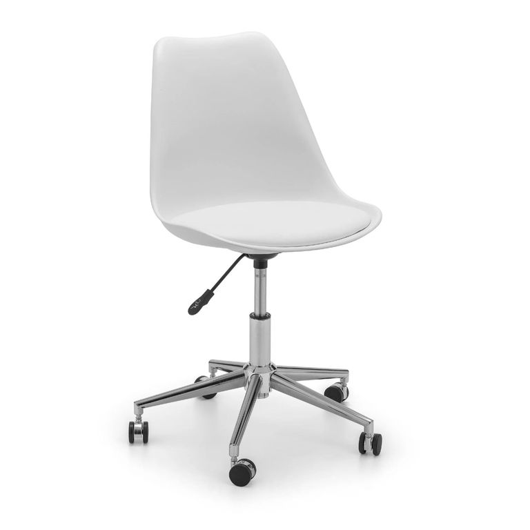 Erika Office Chair - White Faux Leather