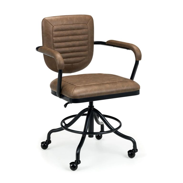 Gehry Office Chair - Brown Faux Leather