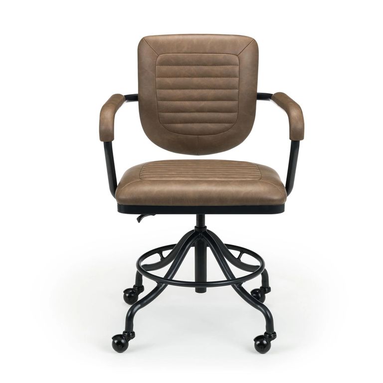 Gehry Office Chair - Brown Faux Leather