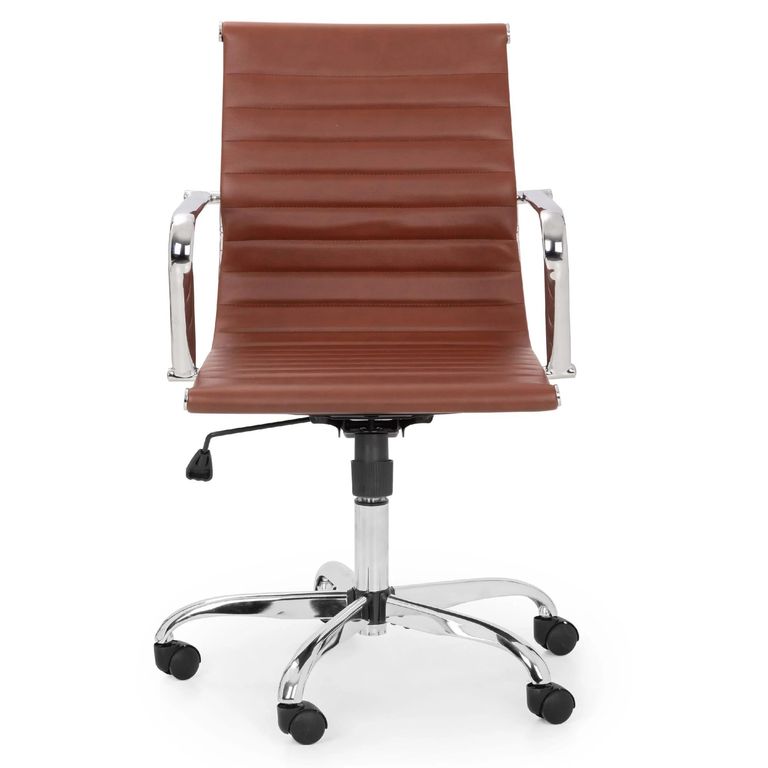 Gio Office Chair - Brown Faux Leather