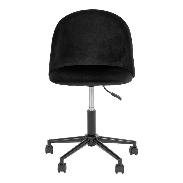 Geneve Office Chair - Black Velvet Fabric