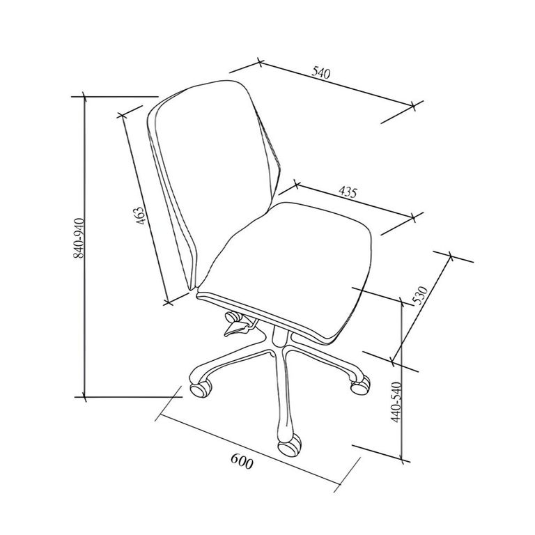 Universal Office Chair - Oak - PC211