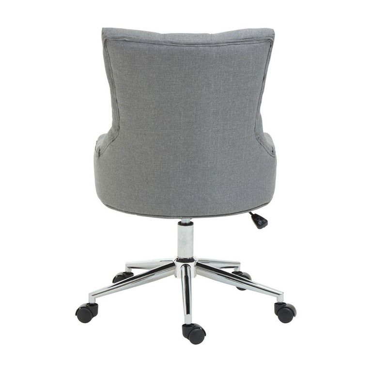 Anita Office Chair - Grey Fabric with Chrome Base