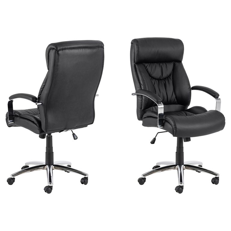 Benson Office Chair - Black Faux Leather