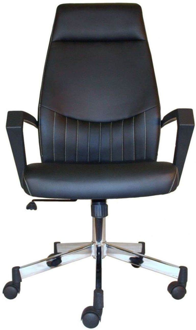 Brook High Back Faux Leather Operator Desk Chair - Black - AOC3122HB-BLK