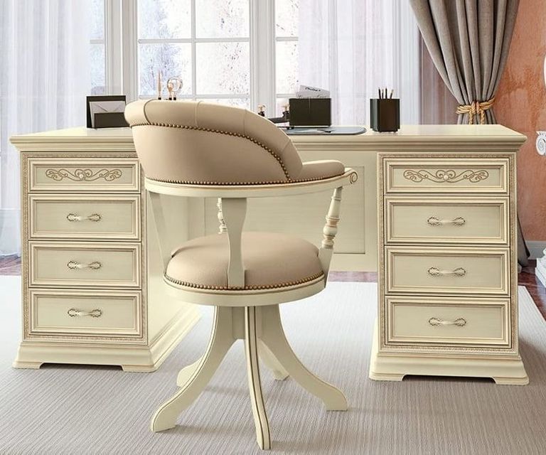 Torriani Home Office Swivel Chair - Ivory