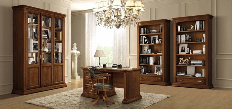 Treviso Home Office Swivel Chair - Cherry Wood