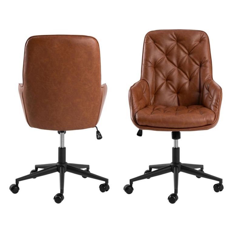 Erik Office Chair - Retro Brandy Faux Leather