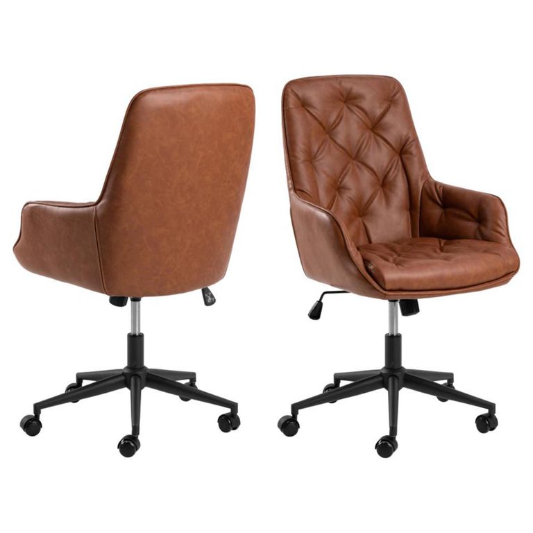 Erik Office Chair - Retro Brandy Faux Leather