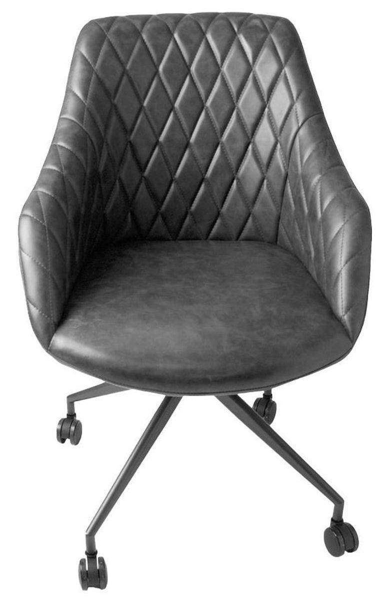Hasselt Grey Vintage Leather Office Chair