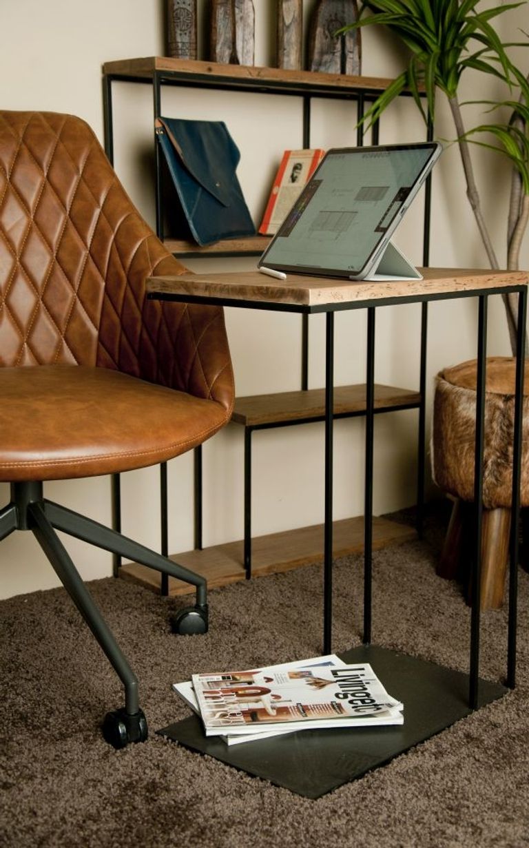 Hasselt Tan Vintage Leather Office Chair