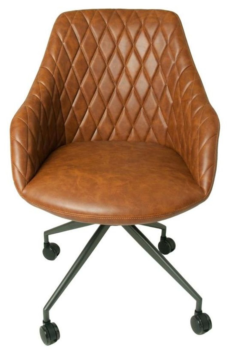 Hasselt Tan Vintage Leather Office Chair