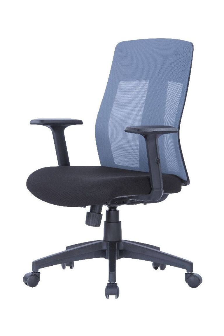 Leake Grey Mesh Operator Chair With Arms - AOC1705GRY