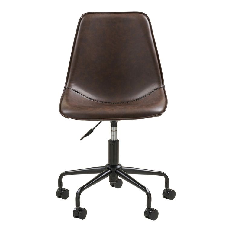 Monaco Office Chair - Brown - Faux Leather - Adjustable