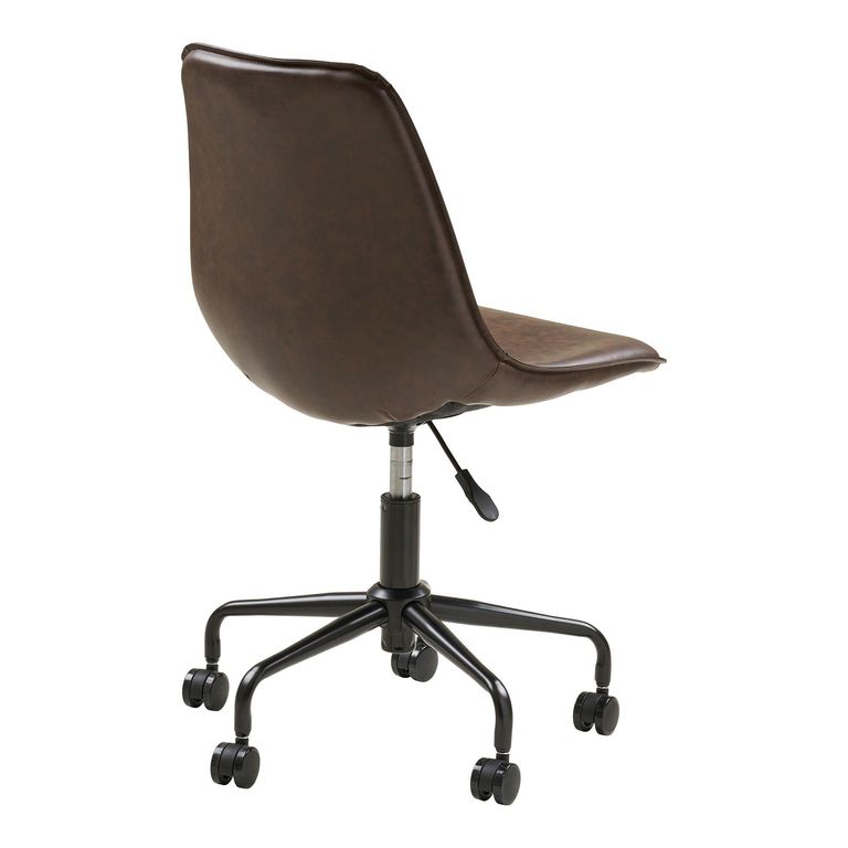 Monaco Office Chair - Brown - Faux Leather - Adjustable