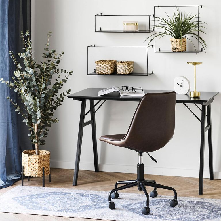 Monaco Office Chair - Brown - Faux Leather - Adjustable