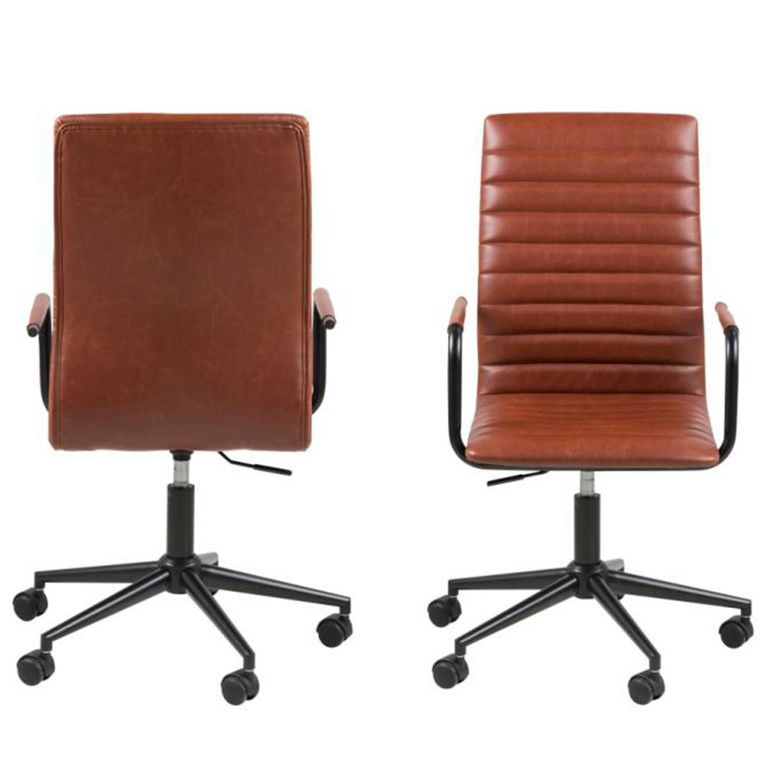 Winslow Office Chair - Vintage Brandy Faux Leather