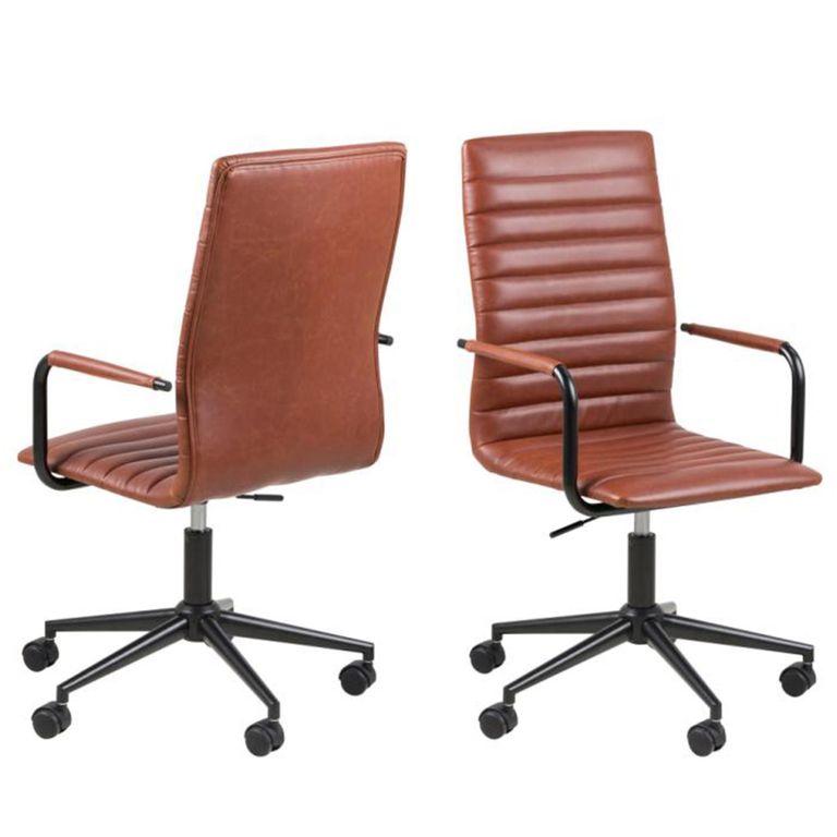 Winslow Office Chair - Vintage Brandy Faux Leather