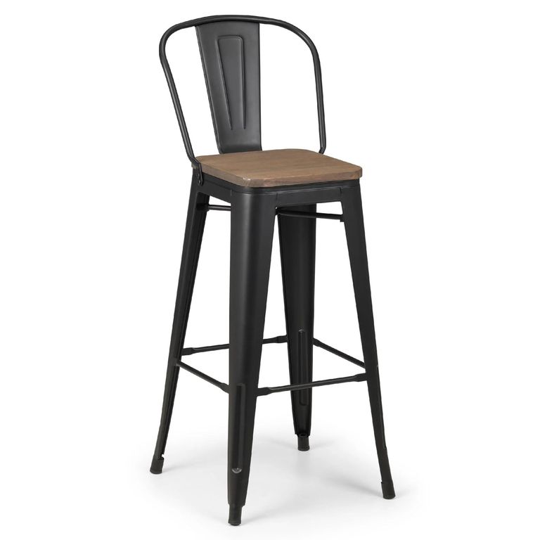Grafton Bar Set - 2 Stools - Elm Wood - Industrial