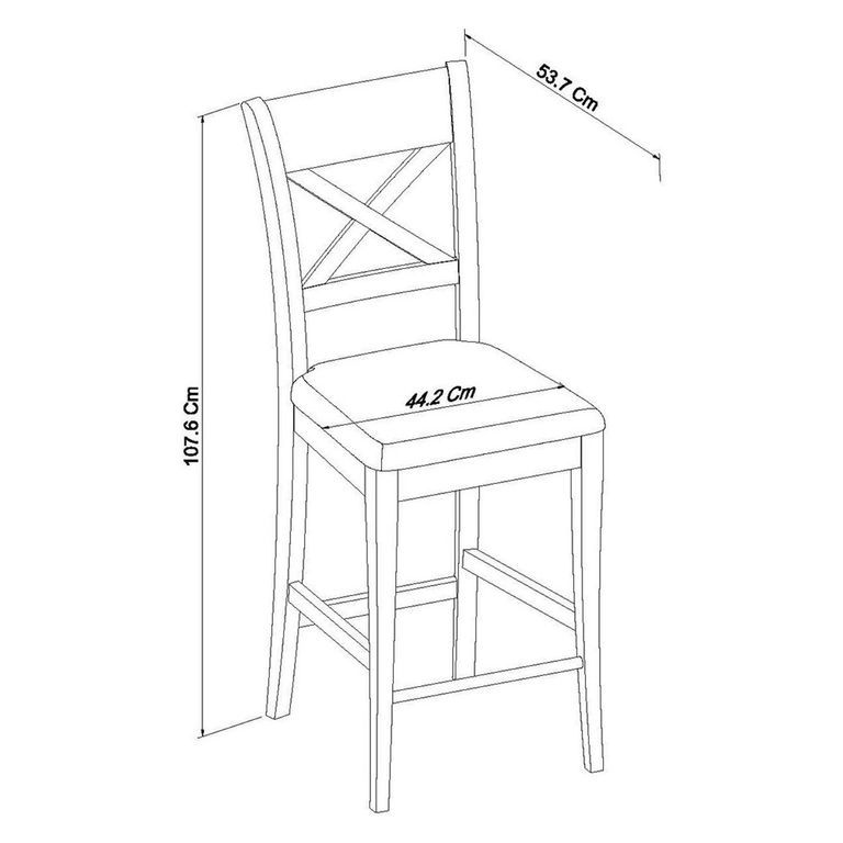 Montreux Bar Table Set - 2 Grey Bonded Leather Barstools - Grey Washed Oak & Soft Grey