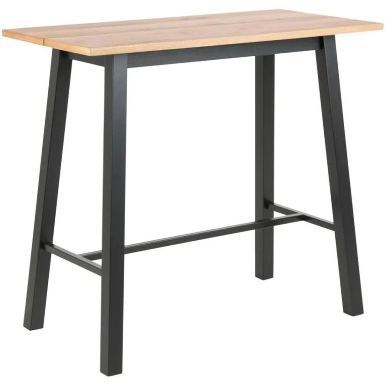 Chara Bar Table - Oak and Black