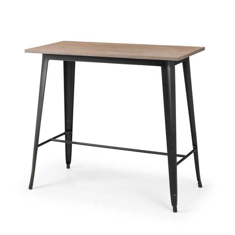 Grafton Elm Wood Industrial Bar Table