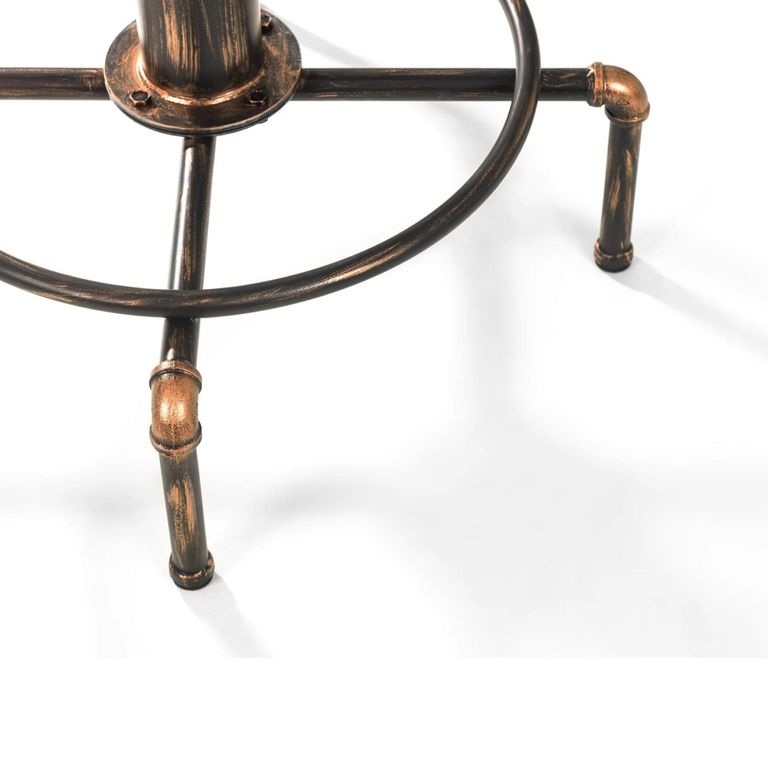 Rockport Rustic Elm Industrial Round Bar Table