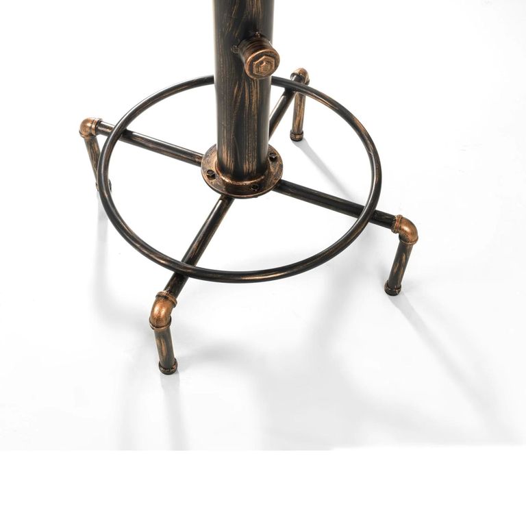 Rockport Rustic Elm Industrial Round Bar Table