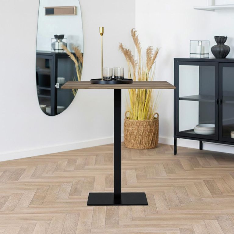 Lignano Cafe Table - Square - Oak - Smoked