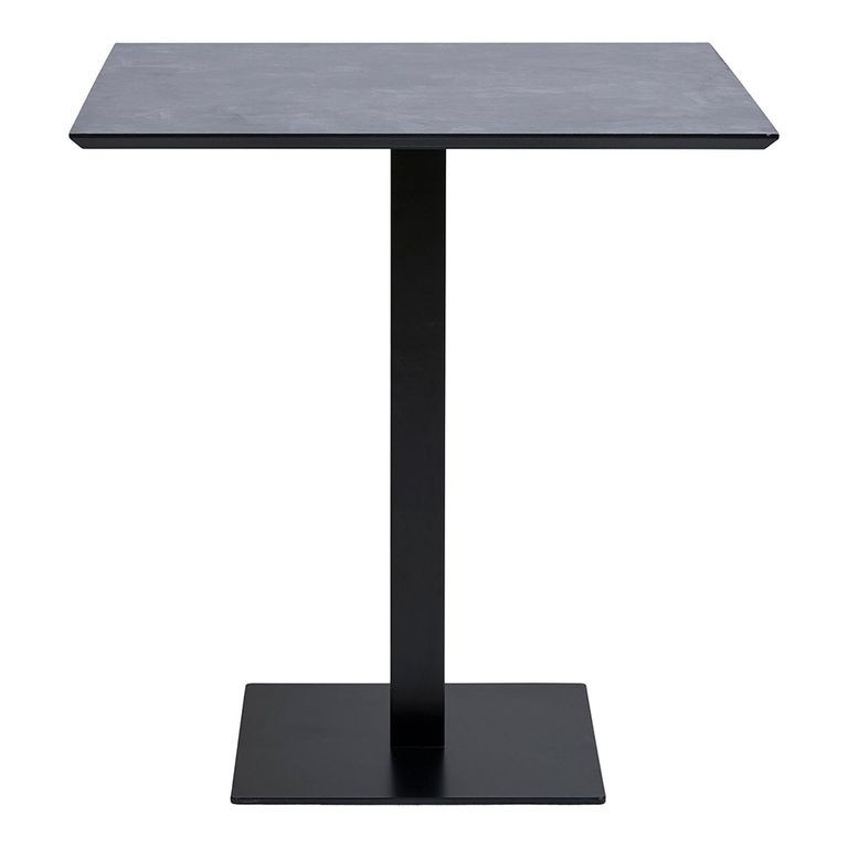 Fano Cafe Table - Square - Melamine - Black
