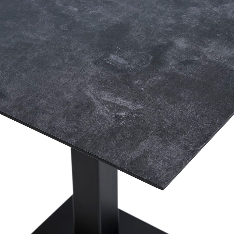 Fano Cafe Table - Square - Melamine - Black