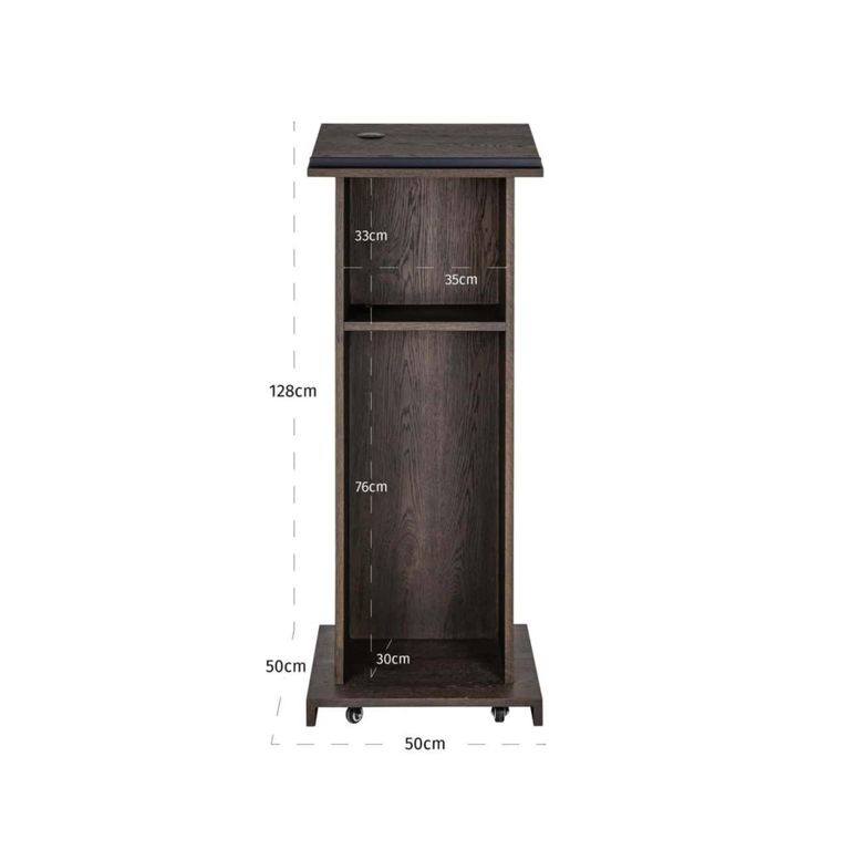 Ritz Bar Table - Square - Brown - Wood
