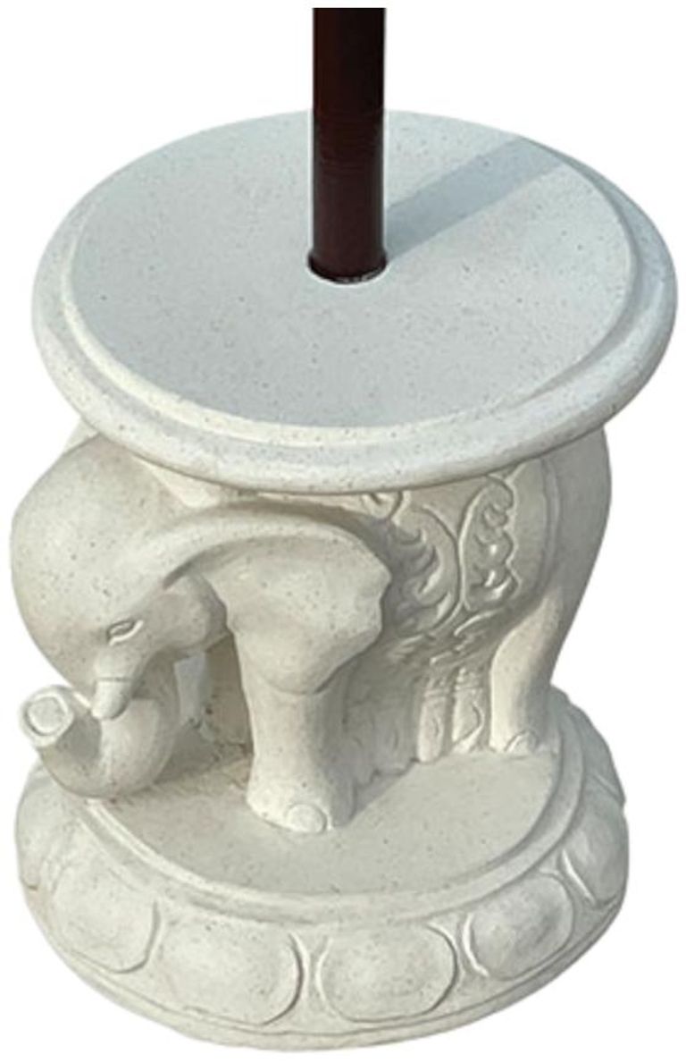 Bali Drinks Table - White - Elephant Parasol Base