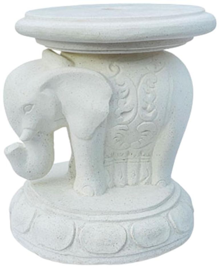 Bali Drinks Table - White - Elephant Parasol Base