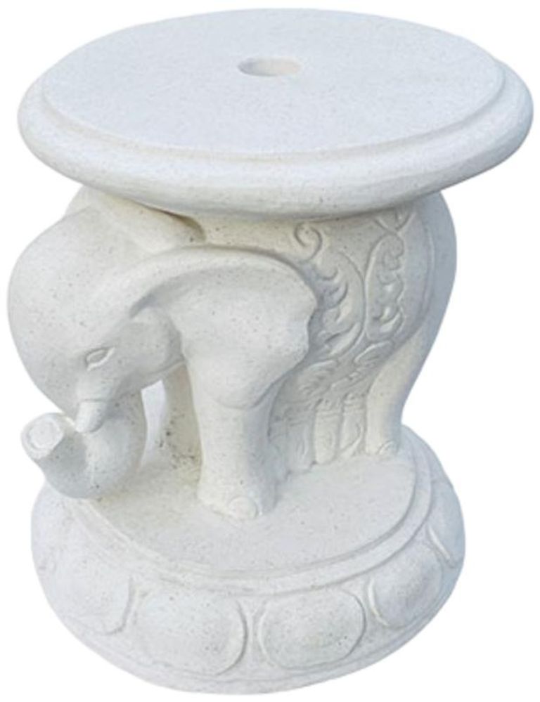 Bali Drinks Table - White - Elephant Parasol Base