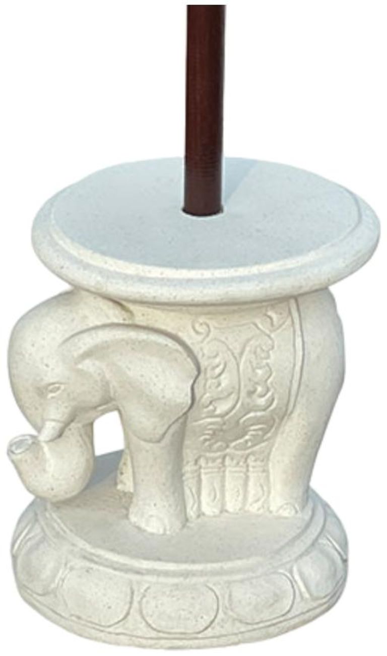 Bali Drinks Table - White - Elephant Parasol Base
