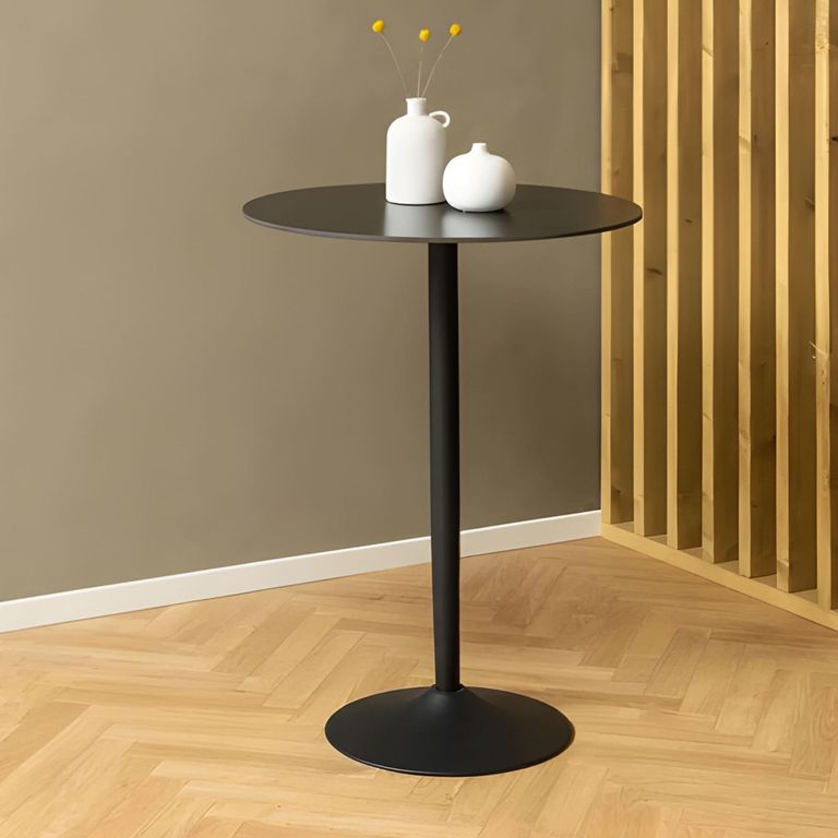 Malta Bar Table - Round - Black Ceramic