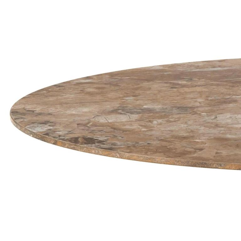 Malta Bar Table - Round - Brown Ceramic