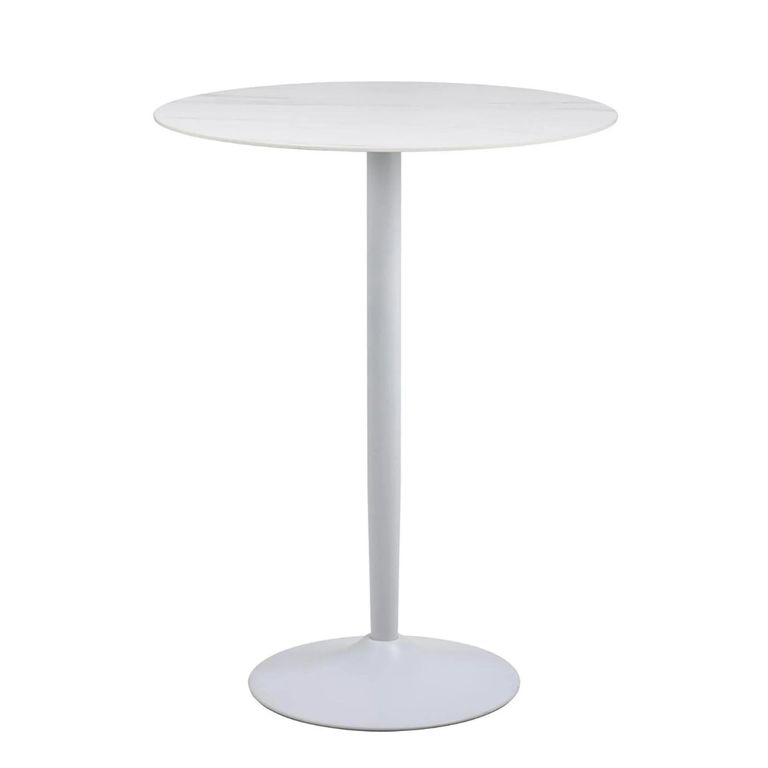Malta Bar Table - Round - White Ceramic