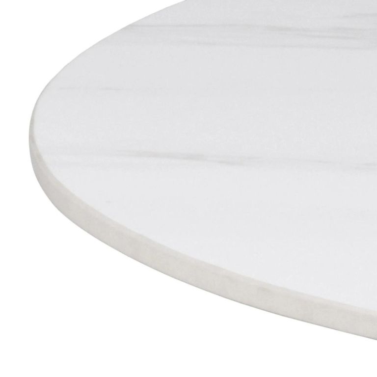 Malta Bar Table - Round - White Ceramic