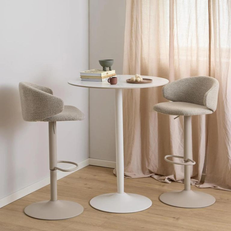 Malta Bar Table - Round - White Ceramic