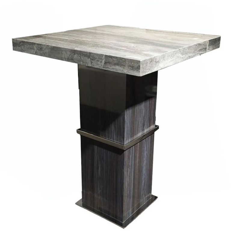 Saturn Pub Table - Square - Light - Marble - Variation Available