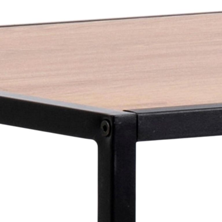 Seaford Bar Table - Oak and Black Metal