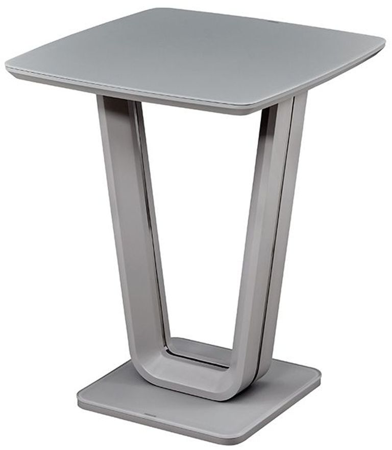Lazzaro Bar Table - Light Grey Matt