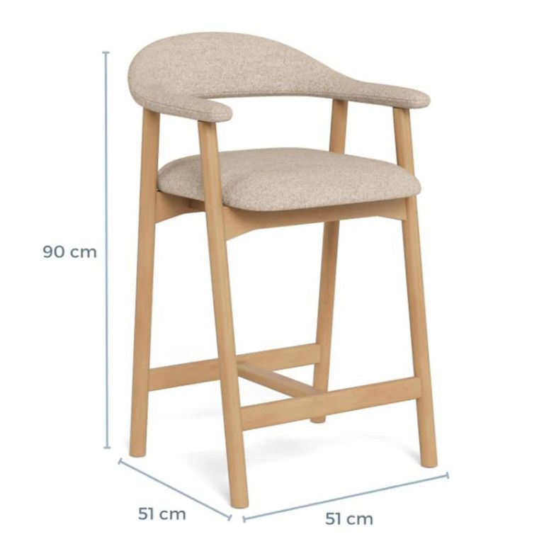 Addi Counter Stool - Set of 2 - Sand Fabric