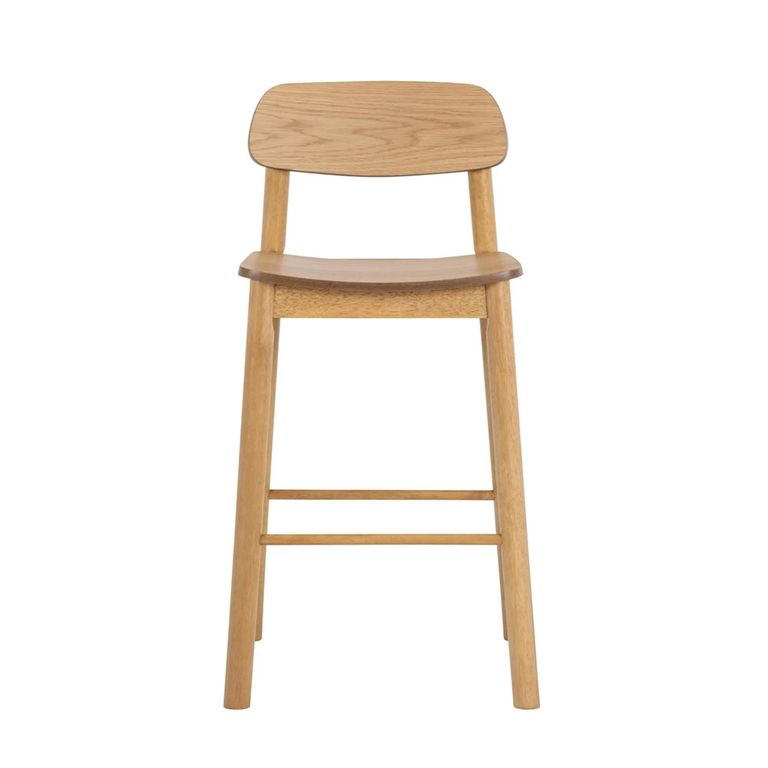 Barlow Barstool - Set of 2 - Oak - with Back