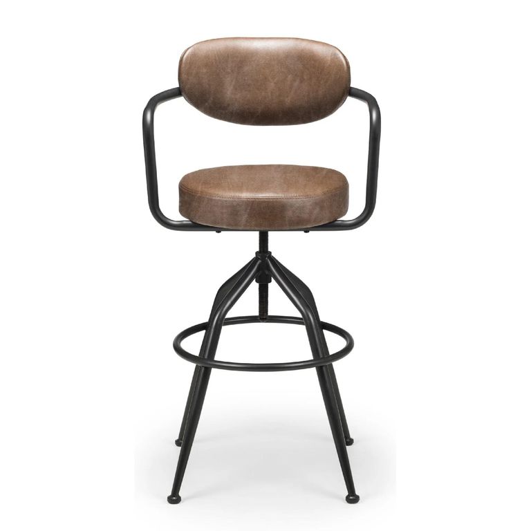 Barbican Swivel Barstool with Back - Set of 2 - Brown
